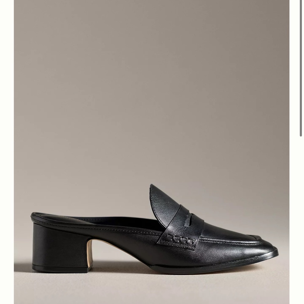 Maeve Elegant Black Loafers heels for Women